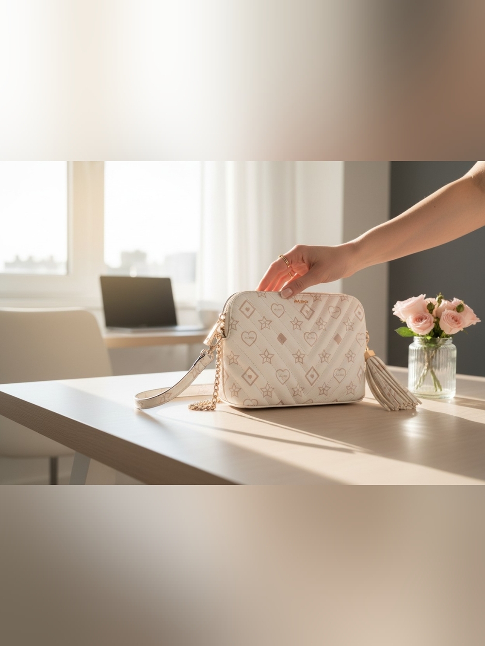 Cream-colored ALDO Crossbody Bag - Picture 2 of 14